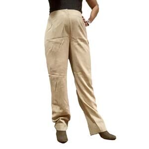 Emanuel Ungaro Grupo Designer Cream Wool Dress Pants Womens 16